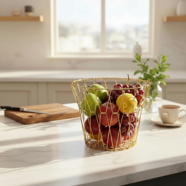 Rose Gold Fruit Basket - Image 2